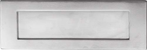 A&H™ 10 x 3 Inch - 252mm x 75mm Victorian Letter Box Cover Plate Brushed Satin Chrome