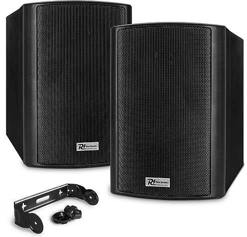 Power Dynamics BC40V Lautsprecher Set 100 Watt, 100 Volt, 8 Ohm Innen- und Außenlautsprecher, Lautsprecher Boxen IP56, 2 Wege Speaker, In- Outdoor Speaker, Installationslautsprecher Schwarz