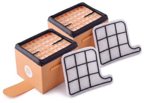 Filtri Compatibili con Folletto VK135 VK136, 2 Hepa e 2 Griglie Motore | Kit Ricambi Folletto VK135 e 136 per Protezione del Motore, Aria più Pulita e Lunga Durata della tua iconica Aspirapolvere