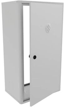 Generico Copricaldaia da Esterno Coibentato in Lamiera Preverniciata Bianco-Grigio (6/10 mm) Senza Schienale | Copertura Impermeabile per Caldaie, Scaldabagni e Tubi Caldaia
