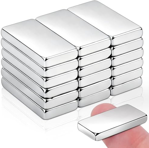 18 Pezzi Magneti al Neodimio Magnete Rettangolare 20x10x3mm, Magneti Neodimio Calamite per Famiglia, Frigo, Lavagna Magnetica, Artigianato e la Decorazioni, Scuola, Cucina e Ufficio
