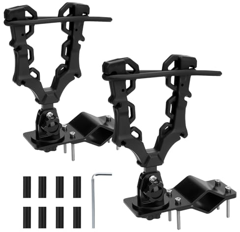 Upgraded Single ATV/UTV Gun Rack, Hunting Tool Holder Mount Compatible with UTV/ATV/Golf Cart/Bicycle, Holding Gun Bow Hunting Tool Shovel Hoe Sickle