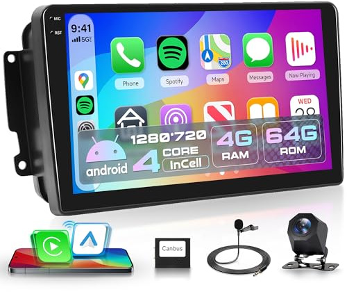 4G+64G Android Radio Coche para Mercedes Benz W203 W210 W168 R170 Vaneo Vito Viano Inalámbricos Carplay Android Auto 9 Pollici Incell Pantalla Táctil Radio GPS Navi WiFi Bluetooth FM/RDS EQ/USB/SWC