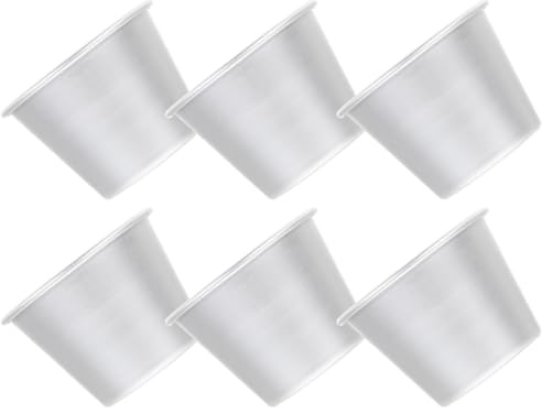 LALADEFIEE Molde para Pudín de Aleación de Aluminio, 6 Piezas, Molde para Mini Pasteles Pequeño, Resistente y Práctico, Adecuado para Hornear Postres Individuales en Cocina Doméstica