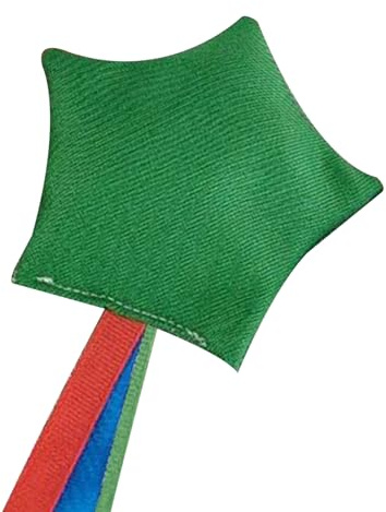 Tossing Bean Bags, Star Bean Bags Throwing Toy with Ribbons, Toss Game Weights for Carnival Camping Classroom Indoor Outdoor Play, Durable Beans Bag Set with Fun Skill Games