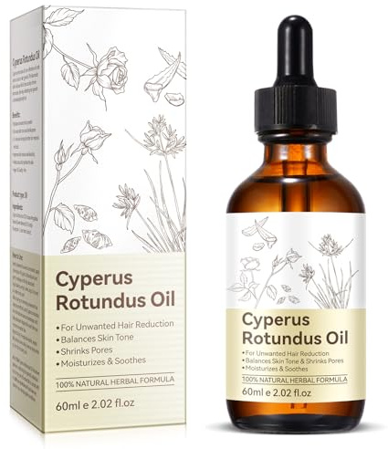 Cyperus Rotundus Oil Naturelle – Huile de Cyperus Rotundus Pure pour Soin de la Peau, Huile Végétale Hydratante et Nourrissante pour Visage et Corps, Texture Légère pour Massage et Soins Quotidiens
