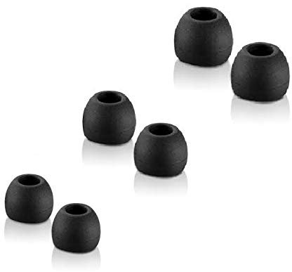 Thetransporter - 18 X Black Replacement Silicone In-Ear Earphone Headphone Earbuds Tips Gels Rubber Spare All Small Size…
