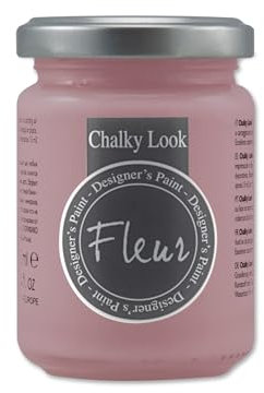 FLEUR DESIGNER'S PAINT | Pittura ad Acqua, Effetto Gesso Naturale, Extra Opaca, Fleur Chalky F22, Colore Elegant Rose, Made in Italy, Formato da 130 ml