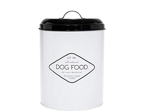 Amici Pet Buster All Natural Canister, Metal Storage Container with Handle Lid & Silicone Gasket Seal, Minimal Countertop Food Bin for Pantry, Pet Treats & Kitchen Dry Goods - 272 Oz (10.5L x 14H)