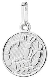 NKlaus Signo zodiacal de Escorpio en plata de ley 925 Colgante de cadena de 12mm Zodiaco 9143