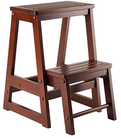 Wooden Foldable Step Stool - 21.5 - Brown