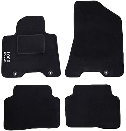 Auto Accessori Lupex | Juego de 4 Alfombrillas de Coche compatibles con Tucson (2015-2020) con 3 Clips de fijación | Alfombras moldeadas de moqueta con Bordado en el Lado del Conductor