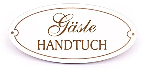 Targhetta per porta – asciugamani – targa ovale per ospiti ospiti visitatori – targa in legno inciso autoadesivo decorazione per il bagno degli ospiti appartamento 15 x 7 cm (asciugamano ospiti)