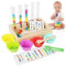 DAJASD Holz Clip Beads Brettspiel, Clip Perlen Puzzle Brettspiele, Holz Clip Perlen Spiel Puzzle Board mit Reagenzglas, Clip Beads Regenbogenspielzeug Vorschule Lernspielzeug Geschenk für 3 4 5 Jahre