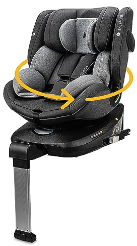 Osann Eno360 SL – 360° drehbarer Kindersitz für höchste Sicherheit: Reboard bis 4 Jahre, mitwachsend (40-150 cm), Isofix mit Standfuß, extra Schutz & Komfort – Dark Grey Melange