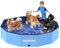 HaoVrisn Piscina Perros Grandes, 120x30CM Piscina para Perros, Antideslizante y de PVC Engrosado, Bañera Perros con Parches y Válvula de Drenaje