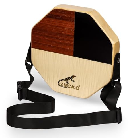 Cajon Drum, GECKO Mini Cajon Protable Hand Percussion Instrument (with strap)