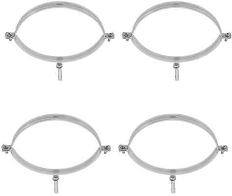 DIKACA 4pcs Adjustable Stainless Steel Stove Pipe Holder Heavy Duty Split Ring Chimney Clamp Wall Mount Bracket Ventilation Support for Wood and Gas Stove Pipes