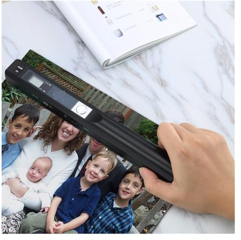 Escáner móvil portátil, documento de tarjeta de soporte USB inalámbrico de 900 DPI, escaneo de imagen fotográfica de papel A4, batería de pantalla JPG PDF portátil
