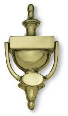 Jedo JV38BPB - Aldabador de puerta de urna grande, latón pulido