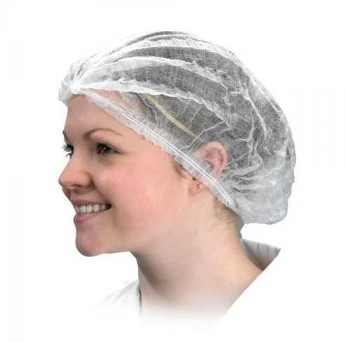 Disposable White Mob Caps Hair Net Spray Tanning Caps X 50