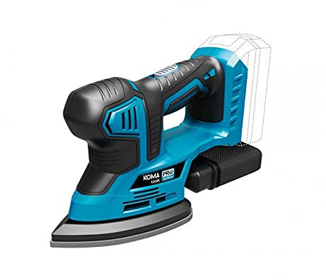 KOMA TOOLS 08753 Lijadora 20 V Negro/Turquesa, 22.3 X 9.7 X 16.1 Cm