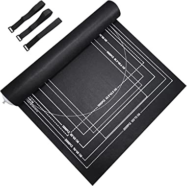 TINYOUTH Tapis pour Puzzle Jusqu'à 2000 Pièces, 1,5 mm, Accessoire pour Puzzles Ronds, Carrés et Rectangulaires, Noir