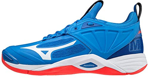 Mizuno Unisex Wave Momentum 2 volleybollsko, Fransk blå vit igition röd, 50 EU