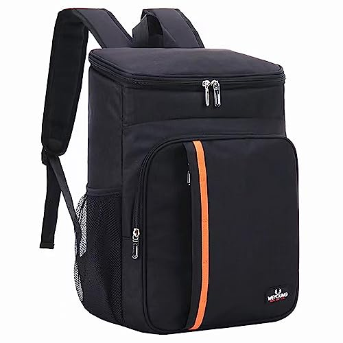 LCKARY Zaino Termico, Borsa Termica Per il Pranzo Capacità 22 litri, Adatto per lo shopping di feste di viaggio in campeggio con barbecue da picnic all'aperto (Nero)