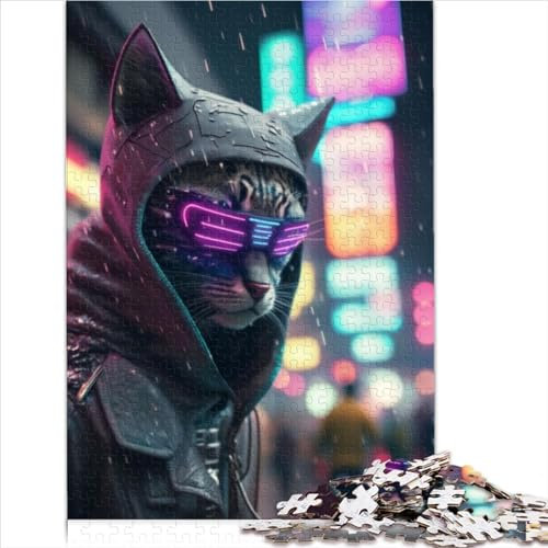 Puzzle für Erwachsene, 1000-teilige Puzzles für Jugendliche, Hacker-Pfoten-Katze, großes Puzzle, Familie, herausfordernde Spiele, Unterhaltung, Spielzeug, Geschenke (Größe 75x50cm)