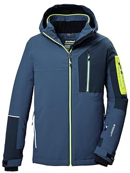 killtec Jungen Skijacke/Funktionsjacke mit Kapuze und Schneefang KSW 391 BYS SKI JCKT, ocean, 140, 42100-000