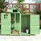 Casetta per attrezzi da giardino, resistente alle intemperie, in legno, tetto in PVC, 1 pezzo, 118 x 54 x 173 cm, colore verde