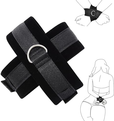 SM Handschellen für Sexspiele Crosscuffs Fesseln | Soft-Bondage Handfesseln Einstellbar Sklavin Sex Bondage Set Kreuz Bindung Handscuffs Erotik Sexspielzeug für Paare Anfänger