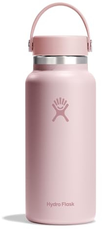 HYDRO FLASK - Wide Mouth Water Bottle 946 ml (32 oz) - Vacuum Insulated Stainless Steel Water Bottle with Leak Proof Flex Cap and Powder Coat - Trillium