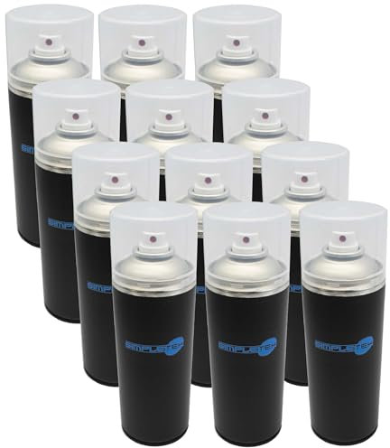 SIMPLETEK - Juego de 12 botes de spray transparente para sellado impermeable de grietas, agujeros, techos y paredes – 500 ml cada uno