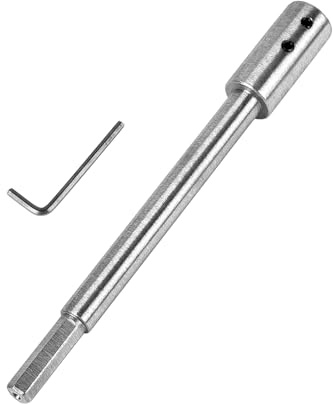 178 mm extra lång borrförlängning för runda eller sexkantiga axlar, skogsborr med 3/8-tums skaft, förlängningsskaft, förlängningsskaft, inspelningsskaft för särskilt djupa hålfräsningar och genombrott