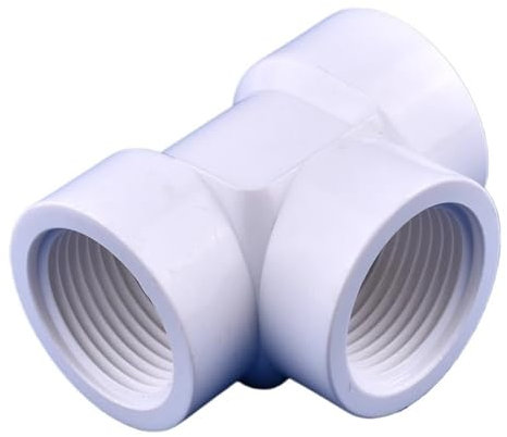 Tappo filettato femmina for tubo in PVC for irrigazione da giardino, raccordo diretto/a gomito/a T/tappo terminale in PVC bianco, 1 pz.(Black,32mm)