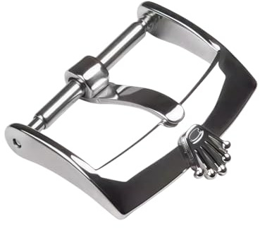 ROUHO Fermo Ricambio Cinturino d’Orologio 316L Acciaio Inossidabile Cerniera con Perno Accessori Orologici per ROLEX Submariner series - Argento 20mm