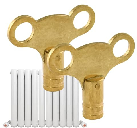 Ahuuen Llave De Purga | Latón 2 Piezas Accesorios Antideslizantes Para Purga,Llaves De Válvula Para Radiador - Para Autocaravana Residencial Comercial Hogar Reparación