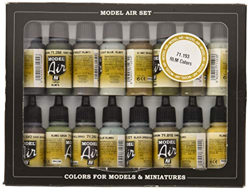 Vallejo Model Air Set - RLM Complete Set (15 x RLM + Matt Varnish)
