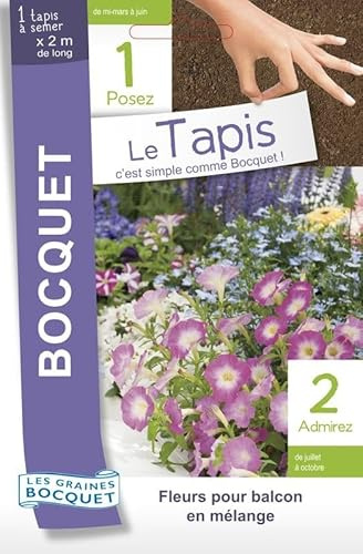Tapis/Ruban de graines de fleurs à balcon en mélange - 15 g - LES GRAINES BOCQUET