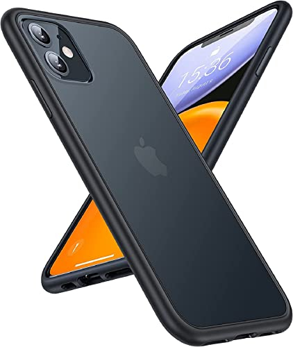 TORRAS für iPhone 11 Hülle Militärischer Fallschutz mit Anti-Schock-Airbag Handyhülle iPhone 11 Case Stoßfest Kratzfest Haltbar Schöne Haptik Schwarz