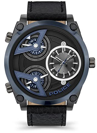 Police PEW22269 Taschenuhrkette, Schwarz, Streifen
