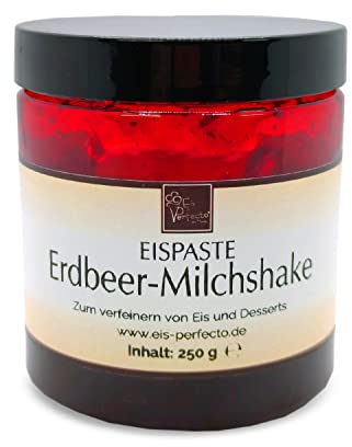Erdbeer-Milchshake Eispaste Aroma Variegatos Eis Desserts Pralinen Zum Verfeinern von leckerem Eis Getränke Kuchen Kekse Tortencremes Eiscremes Inhalt 250 g