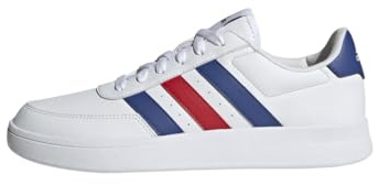 adidas Herren Breaknet 2.0 Shoes, White/Lucid Blue/Better Scarlet, 44 EU