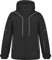 normani Kinder Winterjacke wasserdichte Skijacke mit Abnehmbarer Kapuze Thermojacke Funktionsjacke für Junge und Mädchen Farbe Schwarz Größe 170-176