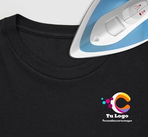 20 Etiketten mit Ihrem personalisierten Logo für Kleidung und Arbeitskleidung, verschiedene Größen, zum Aufbügeln
