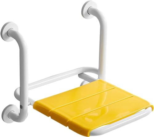 Duschsitz Duschhocker Wandmontierter Duschklappsitz Klappsitz Dusche Mit Armlehnen Badewannensitz Aufhängung Badestuhl Badezimmerhocker Für Schwangere, Senioren, Behindert