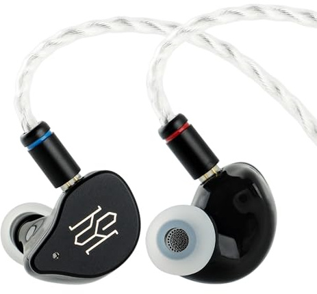 Linsoul SIMGOT SuperMix 5 1BC+1DD+2BA+1MP In Ear Monitor, Cuffie HiFi a Conduzione Ossea, Cavo Litz OCC Smontabile Placcato in Argento, Connettore da 3,5 mm/4,4 mm, IEM per Musicisti e Audiofili