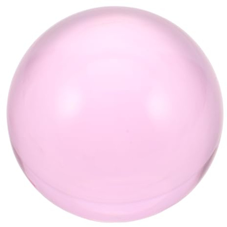 FELTECHELECTR Palla da Giocoleria in Resina Trasparente 8 CM Rosa Sfera per Spettacoli Acrobatici e Decorazione Artistica Attrezzatura Professionale per Principianti e Artisti di Giocoleria